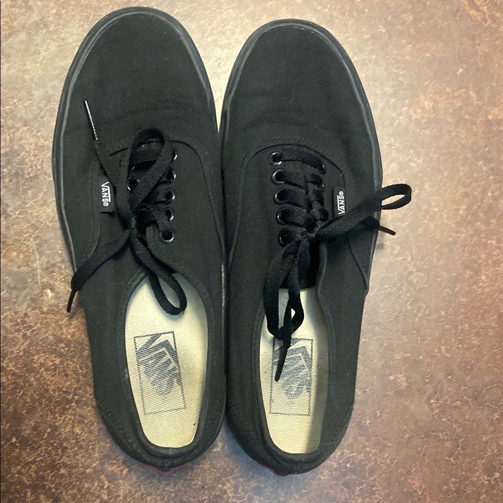 Vans Black Canvas Sneakers Low-Top Skate Style